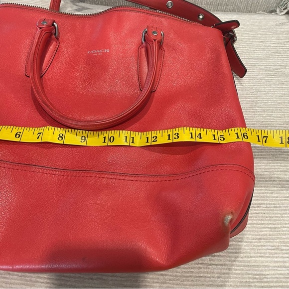 Coach Legacy Rory 
•north south satchel 
•shoulder bag large
•Leather Red - Picture 8 of 11